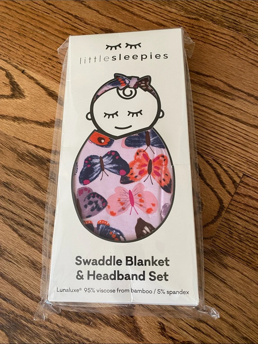 Little Sleepies Butterfly Swaddle & Headband Set